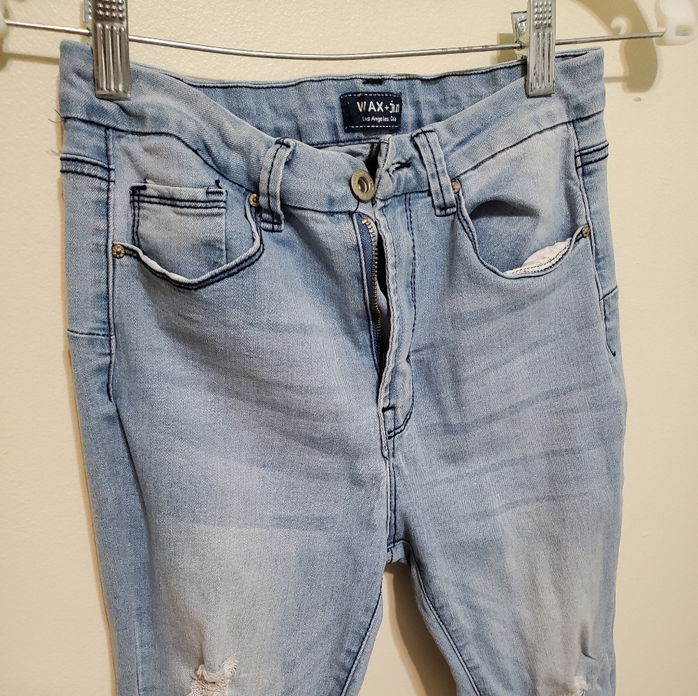 Skinny Blue Ripped Jeans